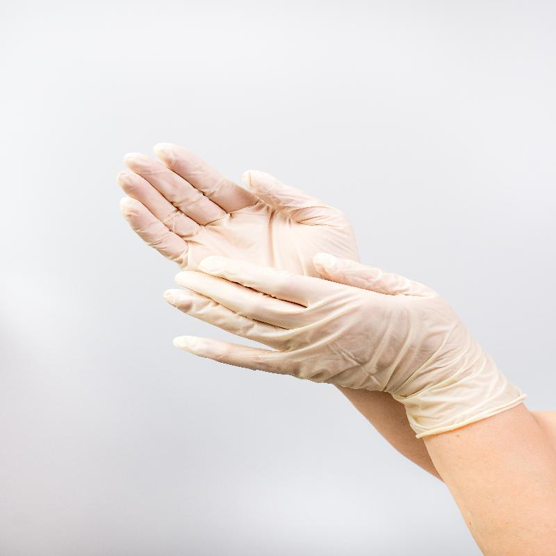 Рукавички оглядові латексні "MEDICARE" нестерильні, без пудри, розмір M